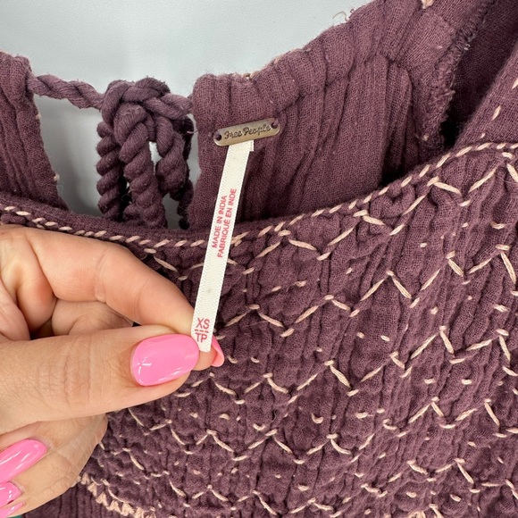 Free People Im The One Embroidered Maxi Dress, Purple - Picture 3 of 9